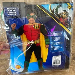 Robin child costume- like new! Mask, cape, body suit with padded muscles.